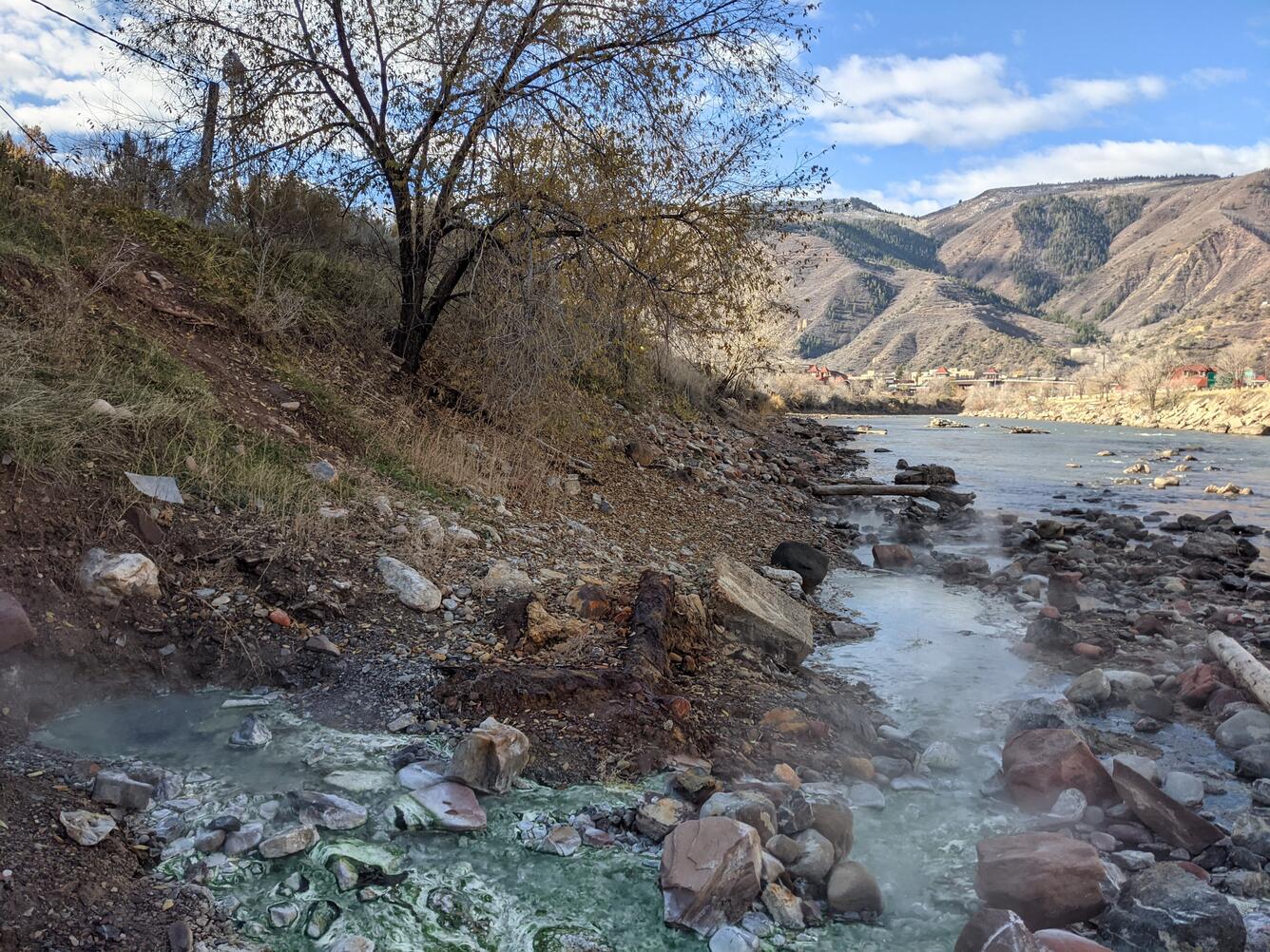 Image of geothermal spring along Colorado River