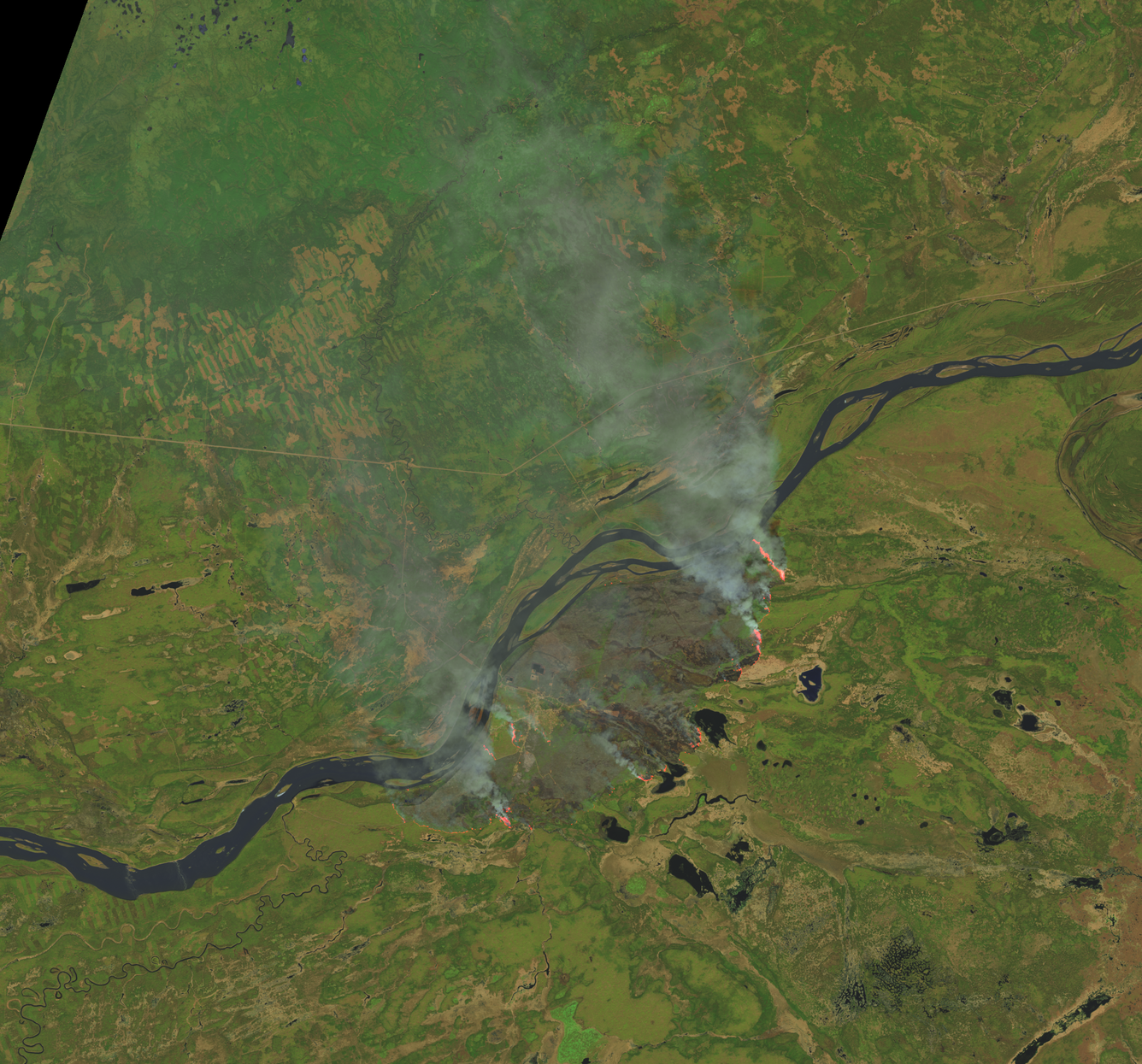 satellite image of canada