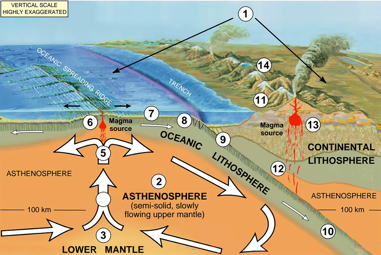 Illustrations of Plate Tectonic Map