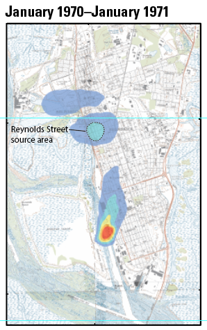 Brunswick Georgia Groundwater Chloride Plume 1970 to 1971