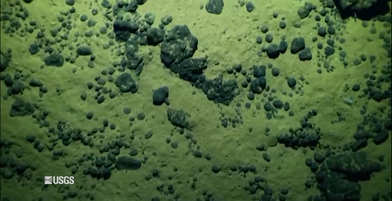 Polymetallic nodules on the seafloor offshore of American Samoa