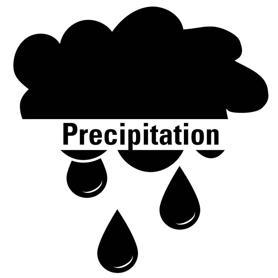 Precipitation icon in black