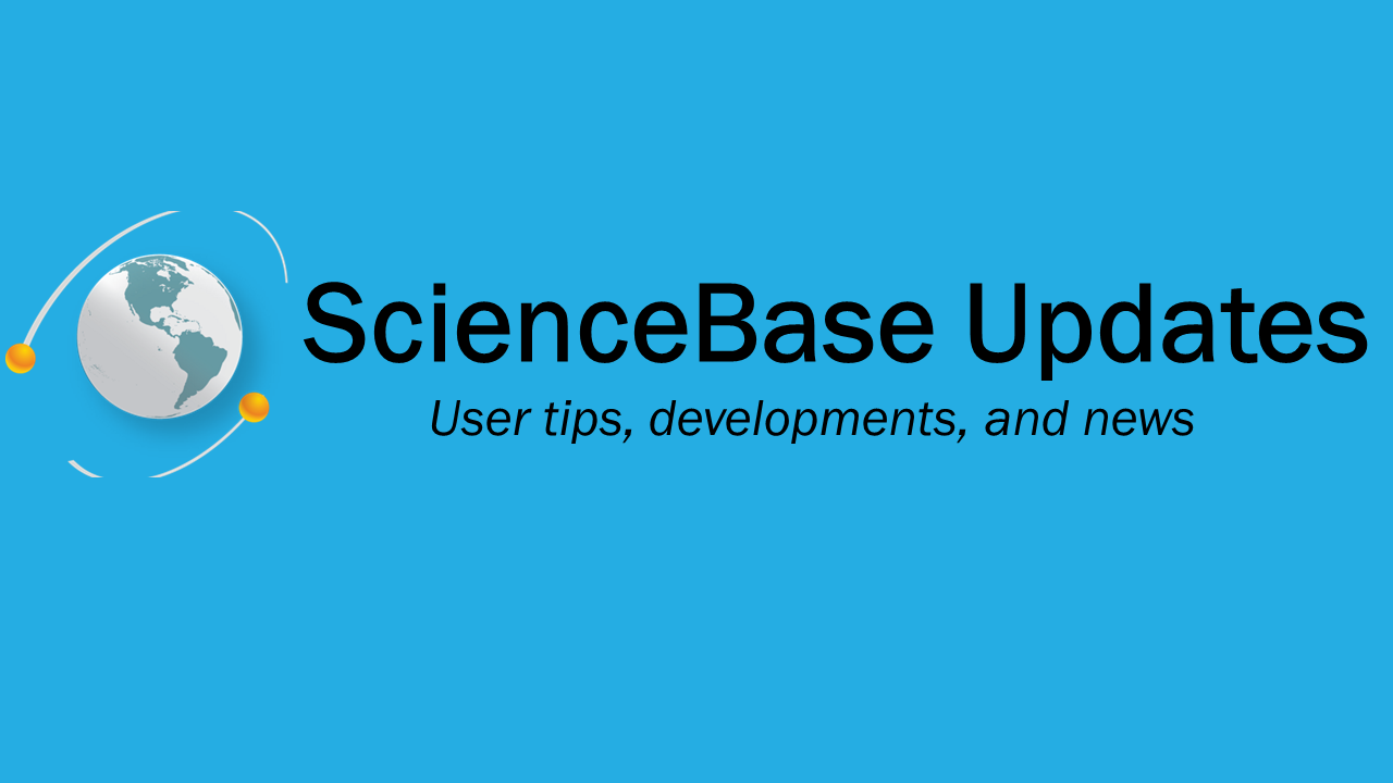 ScienceBase Updates header