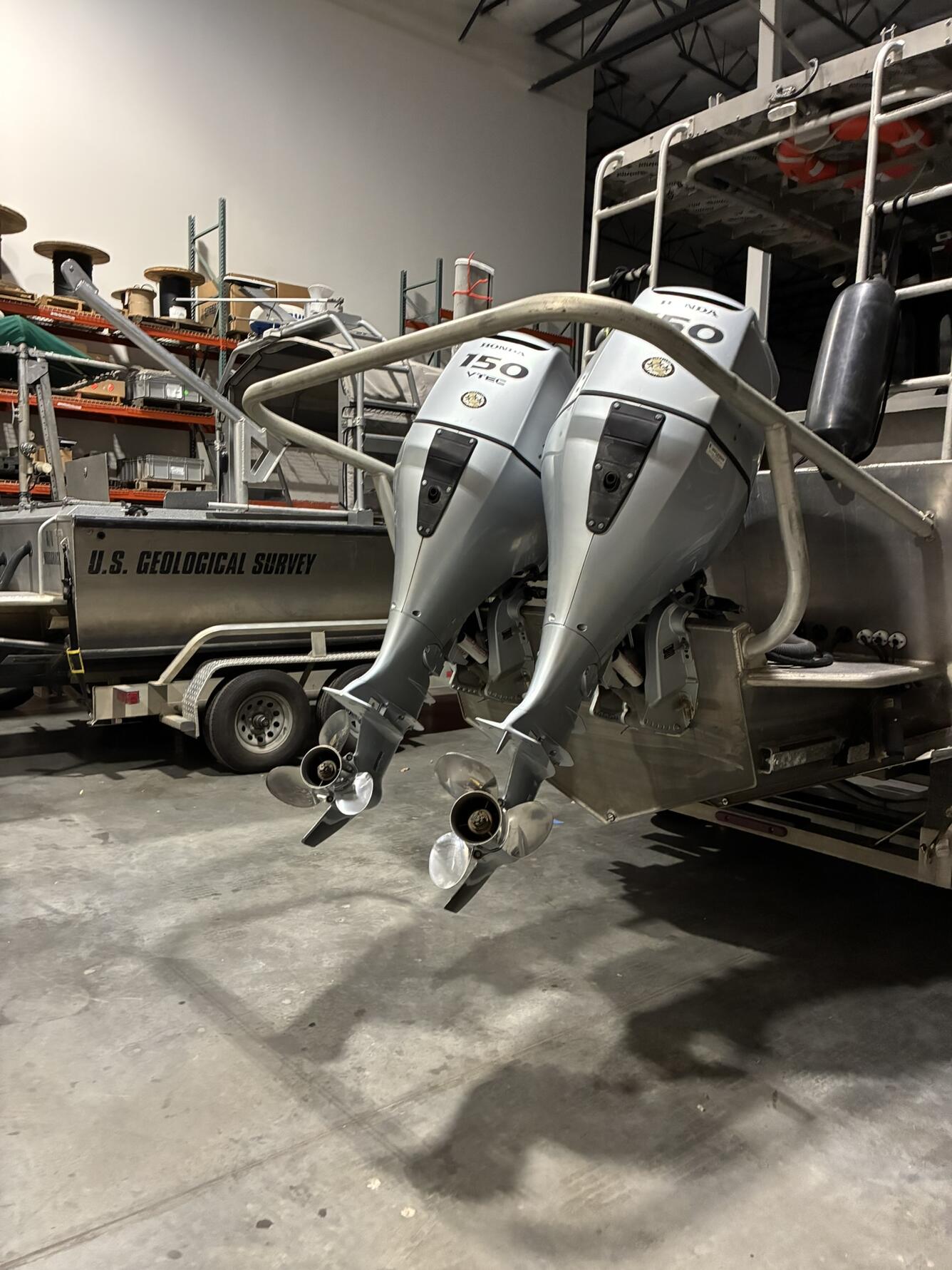 Boat rudders on boats