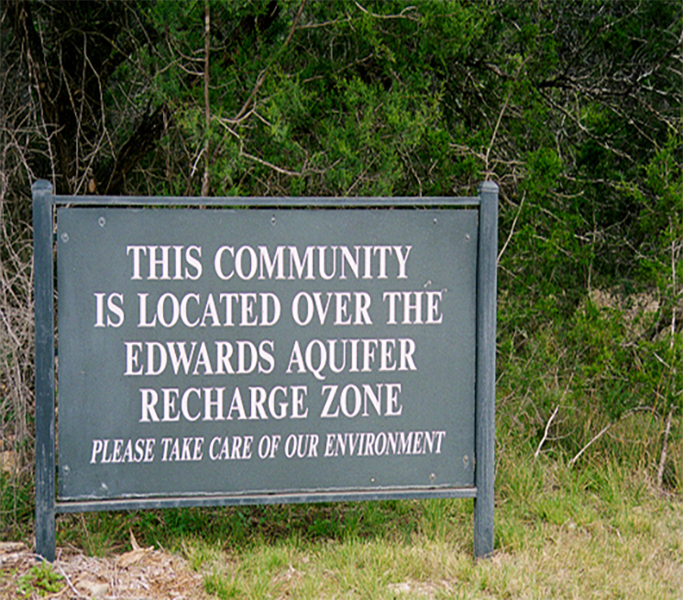 this community is located over the edwards aquifer recharge zone