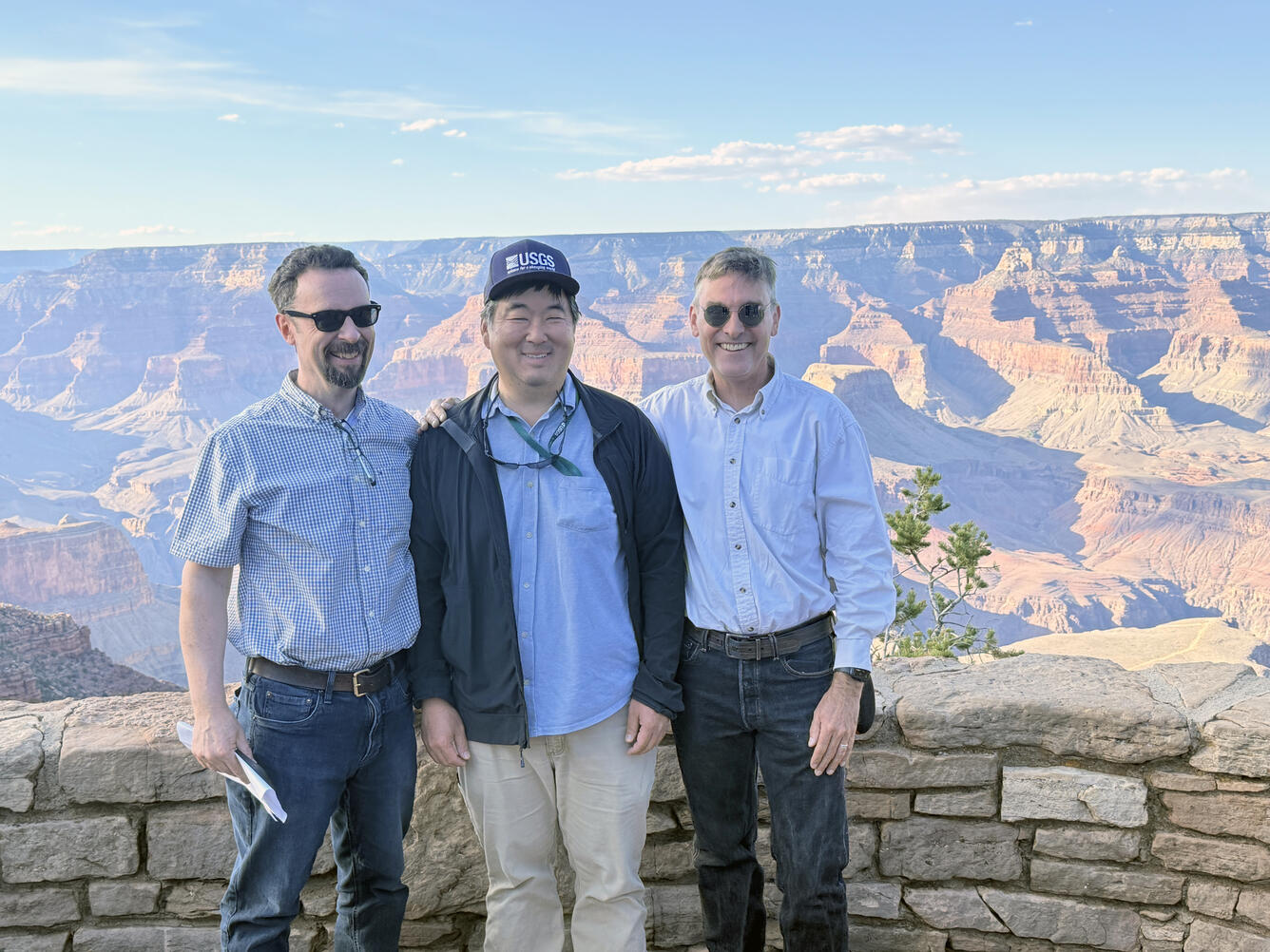 Leadership at the Grand Canyon. Acting Science Center Director Chris Okubo pictured in the middle. 