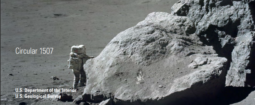Lunar image with astronaut investing resources