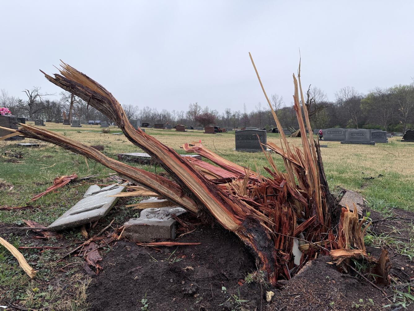 Rolla Cemetery tornado damage