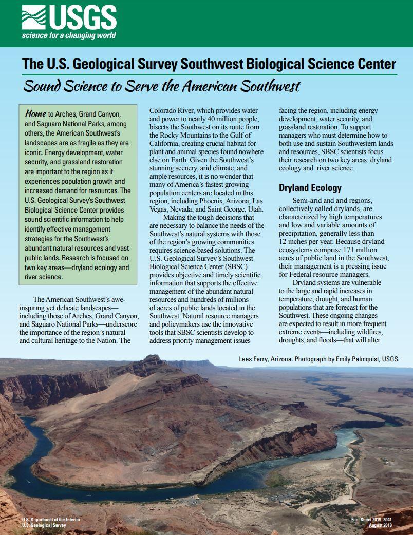 SBSC Fact Sheet title and cover page 