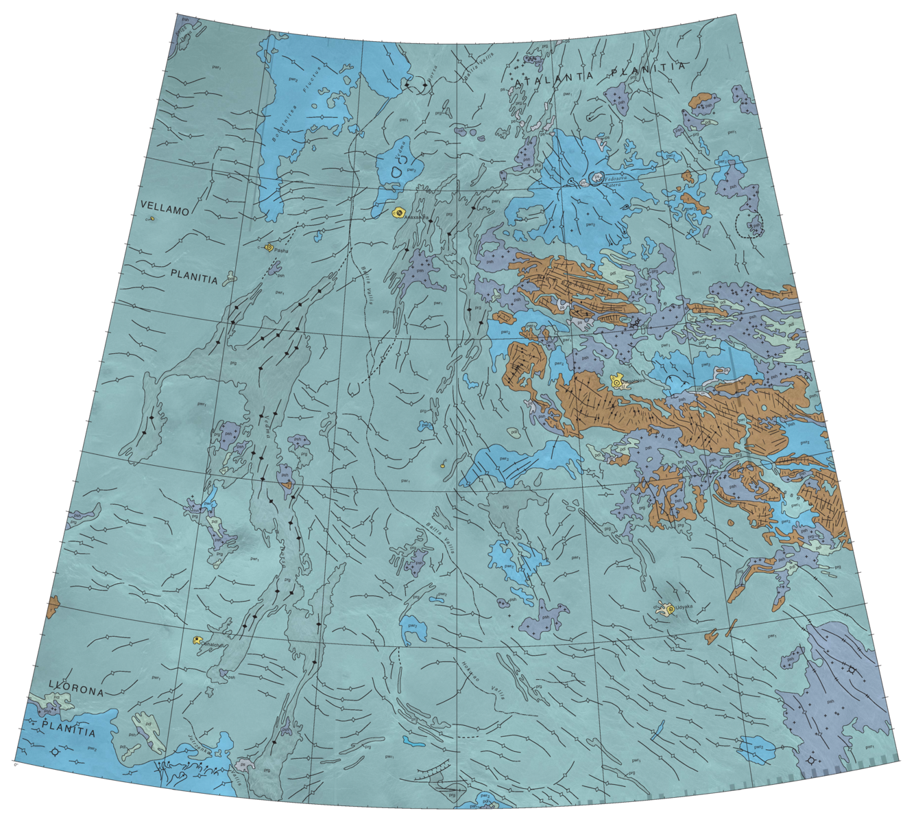 USGS SIM 2870: Geologic map of the Nemesis Tesserae quadrangle (V-13), Venus