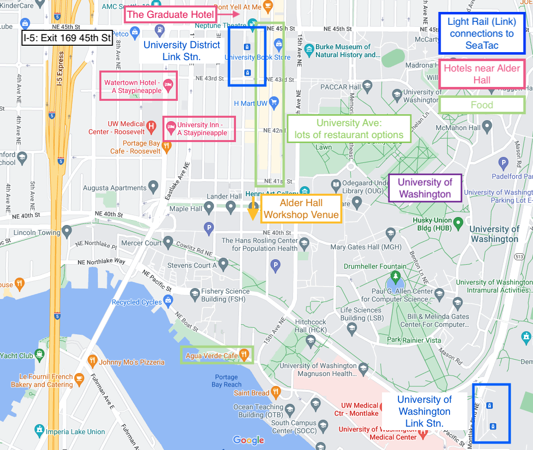 map of area around SZS workshop in Seattle, WA