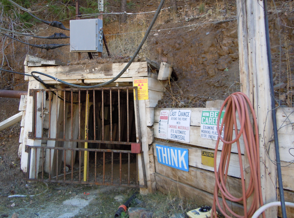 Bars in front of a mine