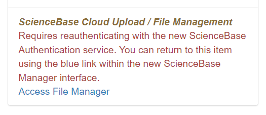 screenshot of "Access File Manager" option 