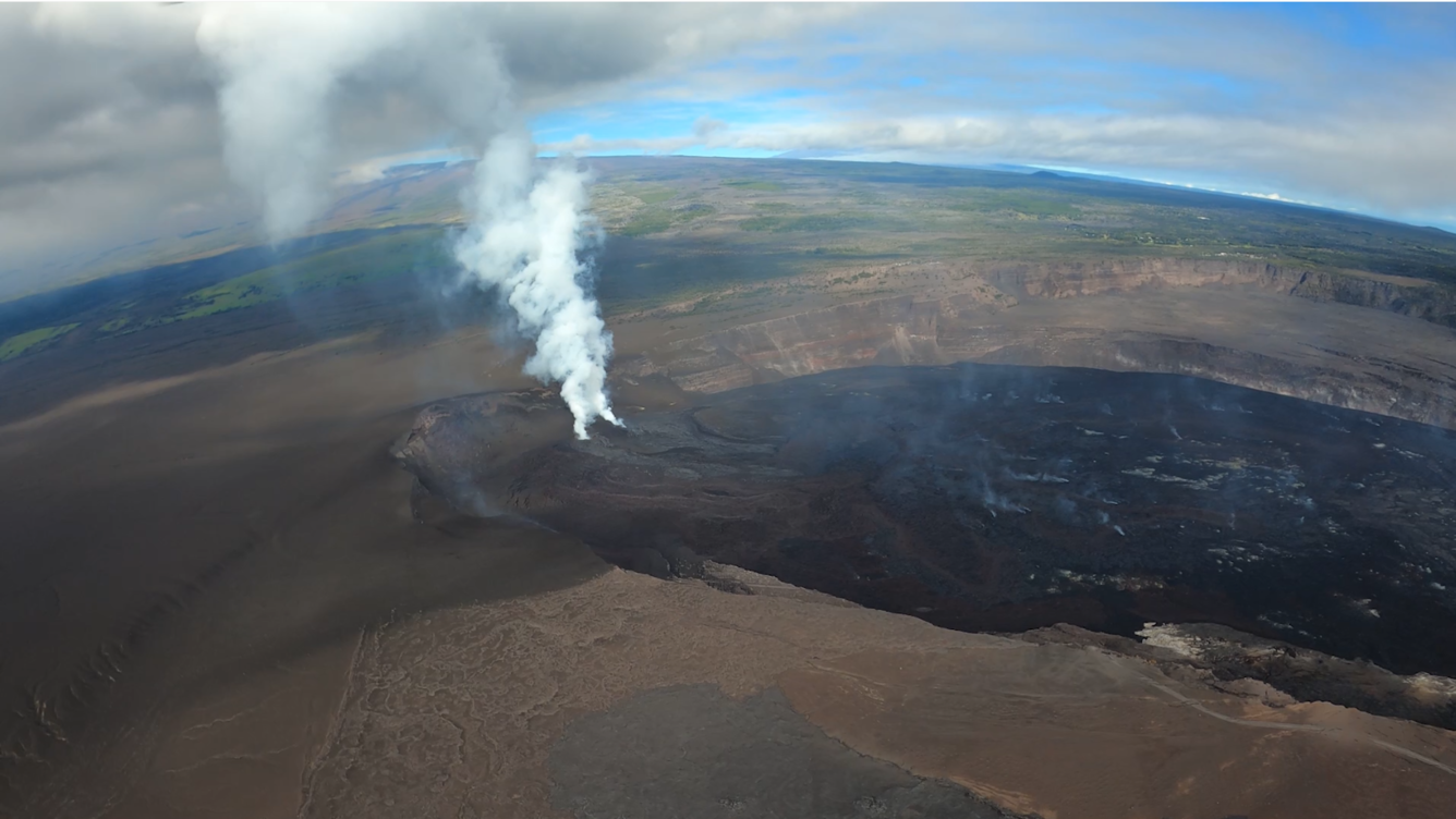 Color photograph of volcanic landscape