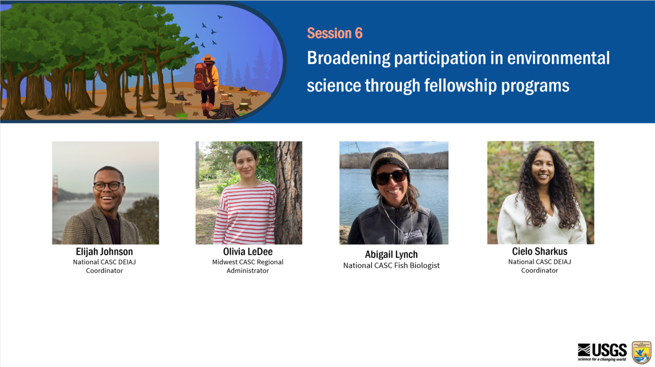Broadening participation in environmental science through fellowship programs webinar screenshot
