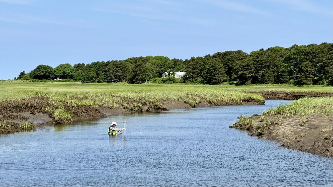 Surveying the tidal at Boat Meadow River