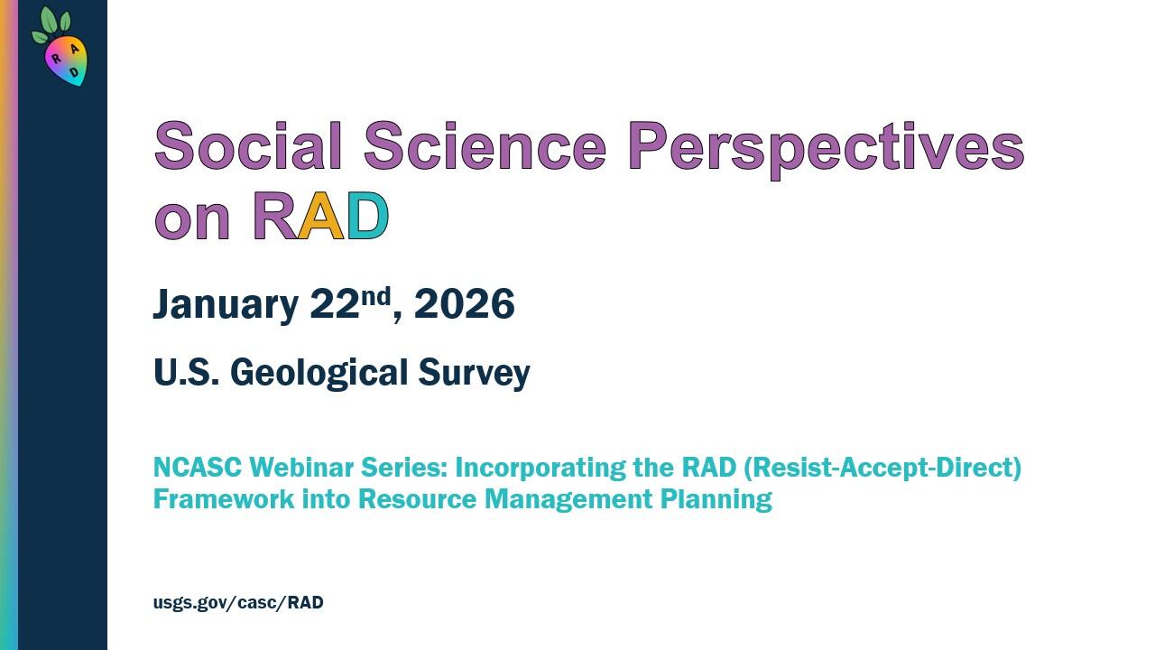 Presentation Slide for the second RAD webinar. 