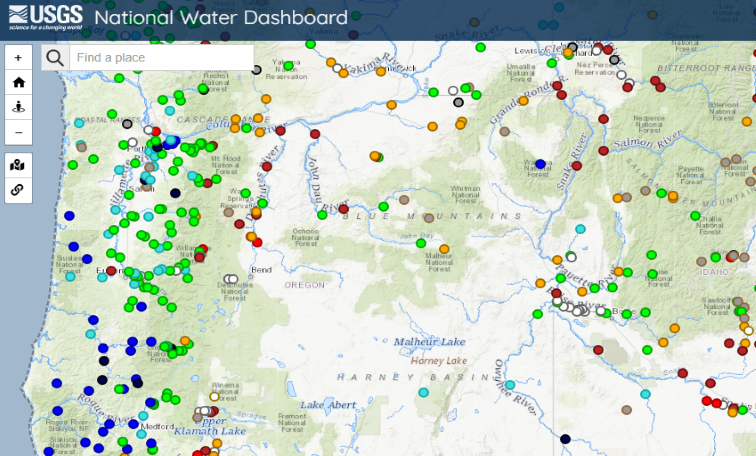 Preview of National Water Dashboard mapper. 