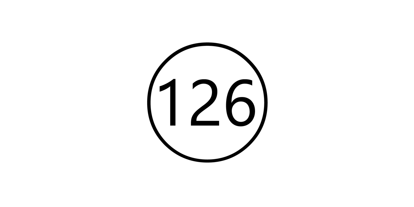 Text symbol with route number placed on top of a road shield marker.
