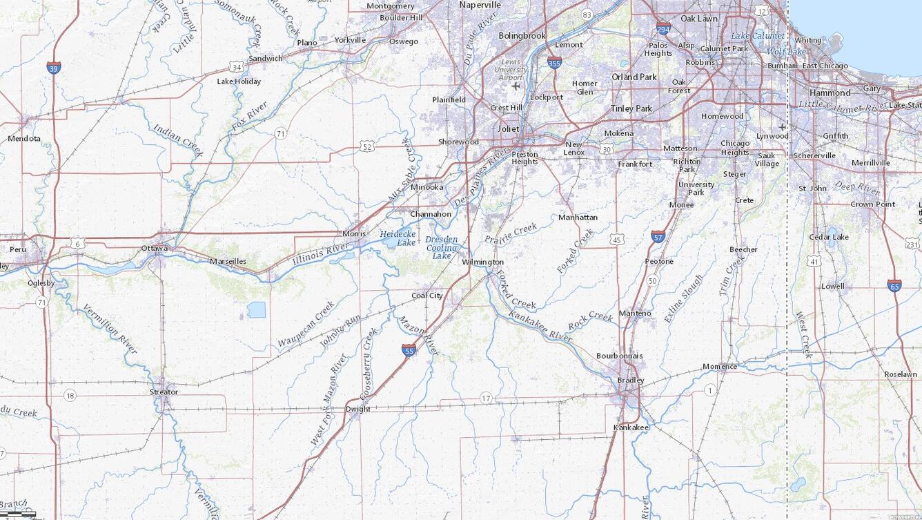 Map of Structures Tint over Chicago, Illinois