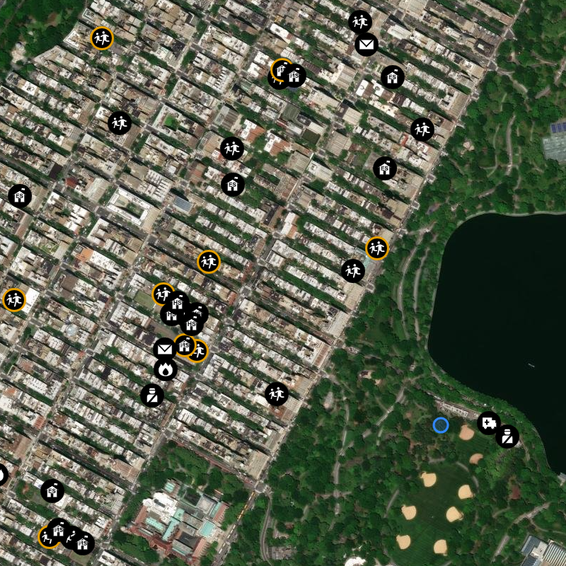 The Esri imagery layer provides global satellite and aerial imagery