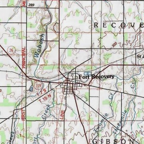 The historical topo map overlay shows a snapshot of physical and cultural features from a particular time
