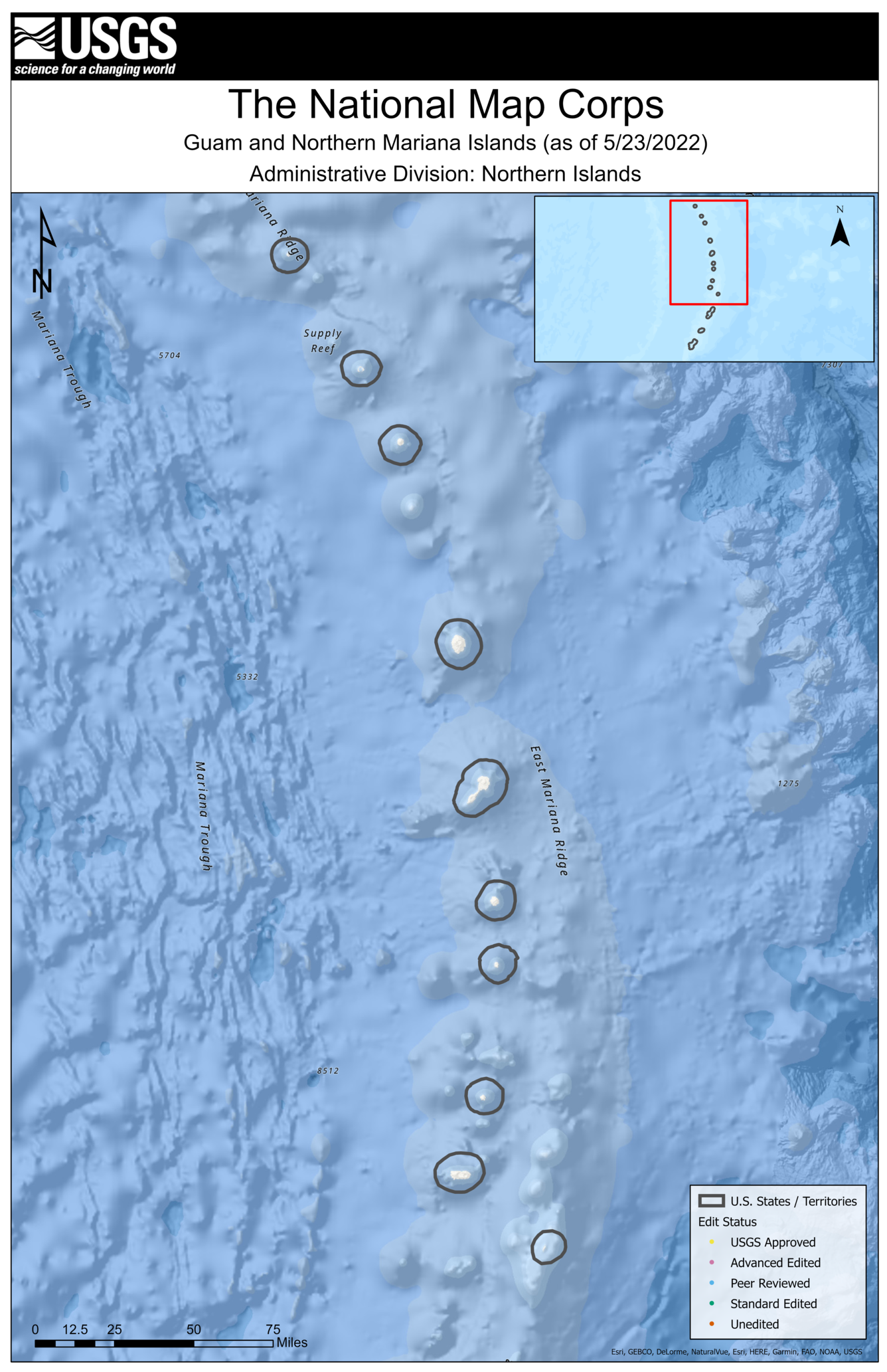 TNMCorps Mapping Challenge: US Pacific Territories – Guam & Northern Mariana Islands (Northern Islands Administrative Division) as of 05/23/2022