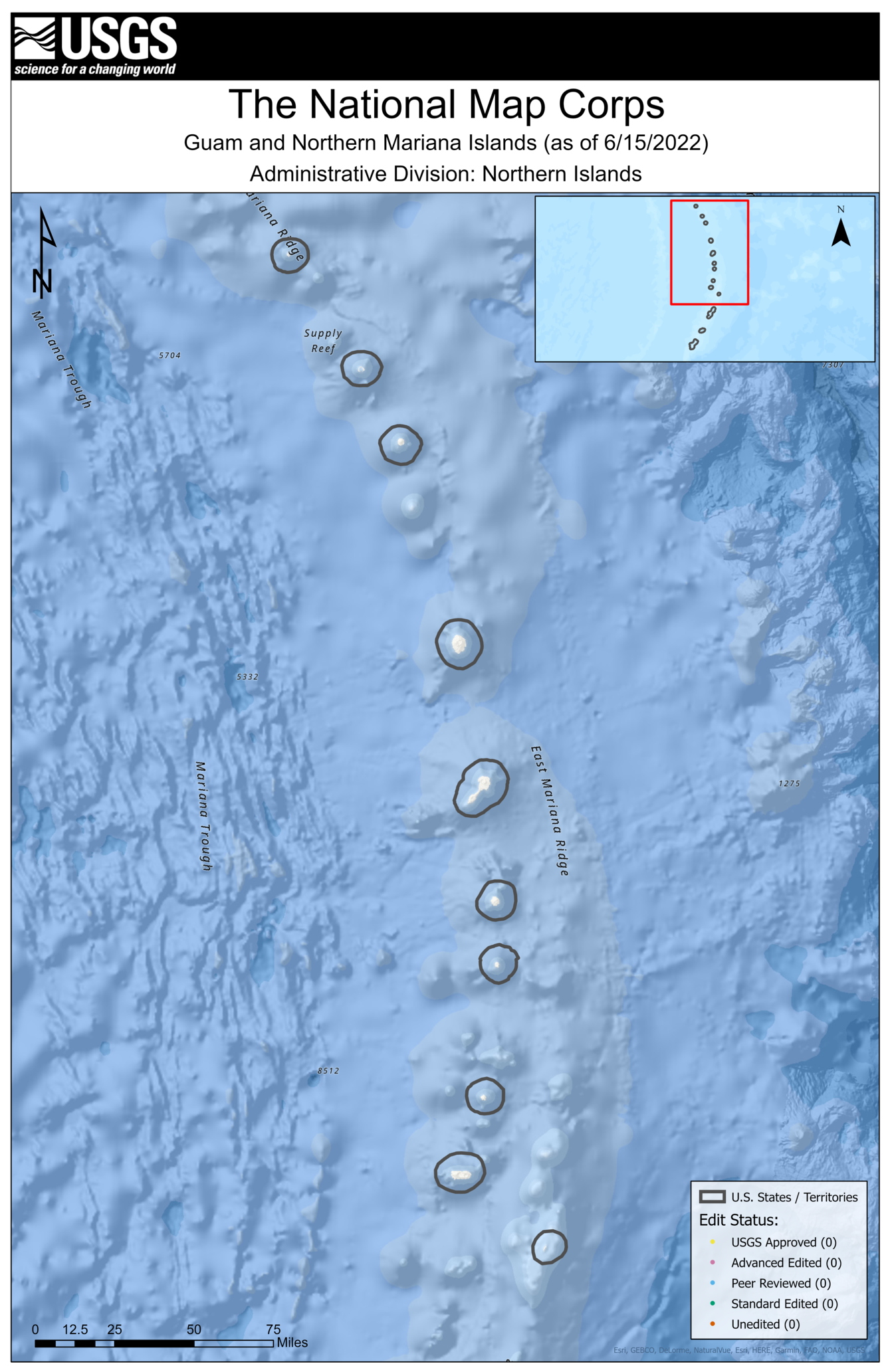 TNMCorps Mapping Challenge: US Pacific Territories – Guam & Northern Mariana Islands (Northern Islands Administrative Division) as of 06/15/2022 