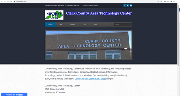 Homepage for the Clark County Area Technology Center