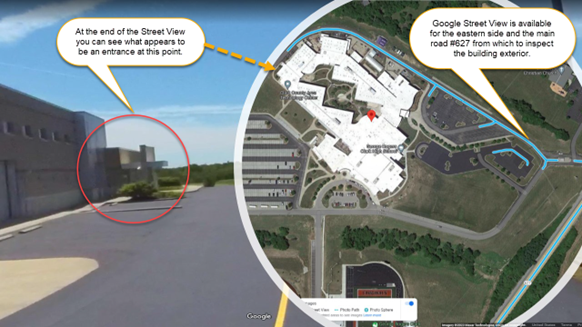 Google Street View and Aerial inset of Clark County Area Tech Center