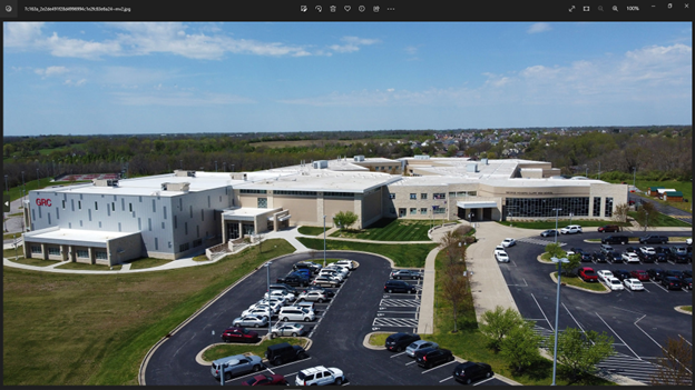 Campus view of George Rogers Clark High School