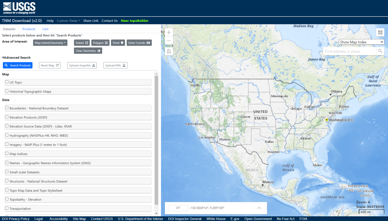 screenshot of the TNM Download Applilcation