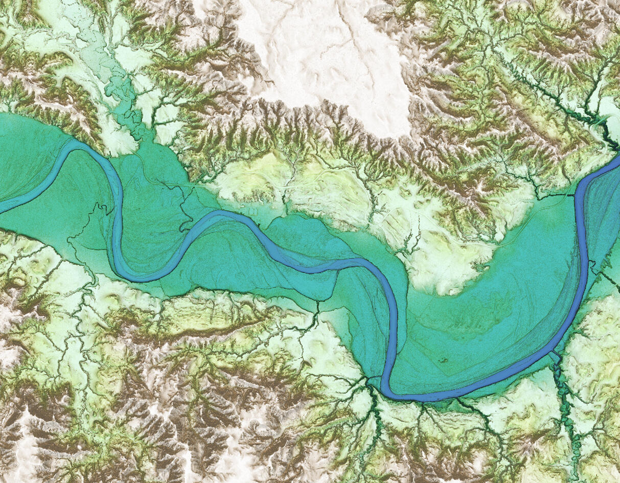 Theodore Roosevelt National Park 3DEP Lidar derived DEM Pastel