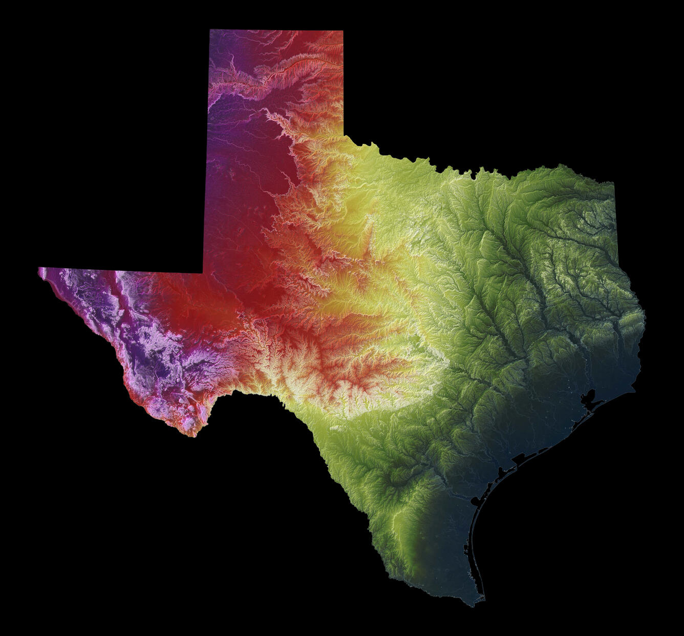 3DEP As Art - Texas