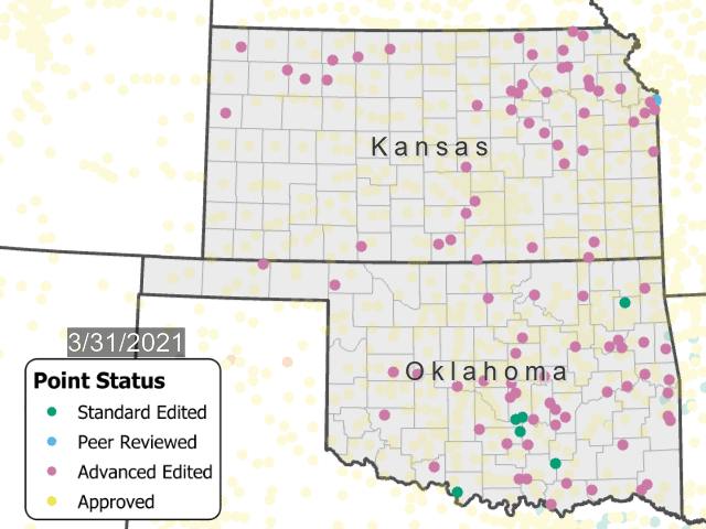 TNMCorps Mapping Challenge: Timelapse of CityHalls in KS & OK