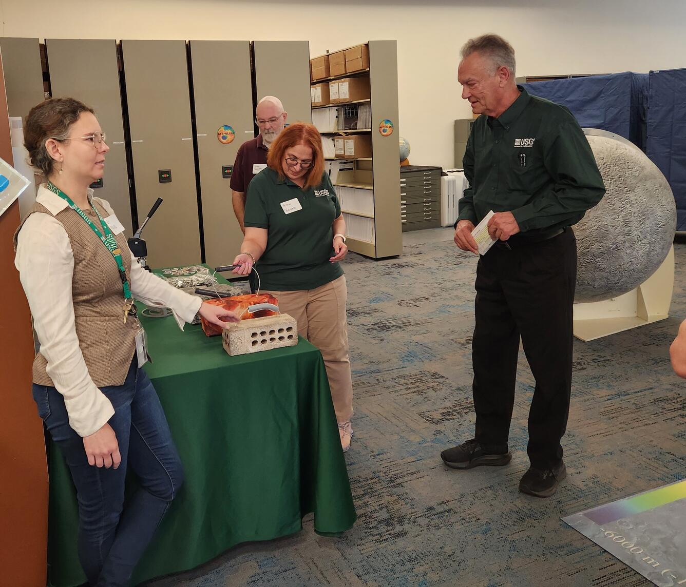 ACE Room at Astrogeology Science Center with outreach materials, displays, and a chance to walk on Mars.