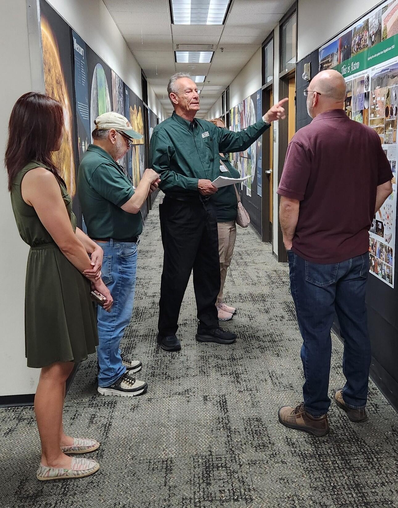 Director Ned Mamula discusses Astrogeology activities during the Tour
