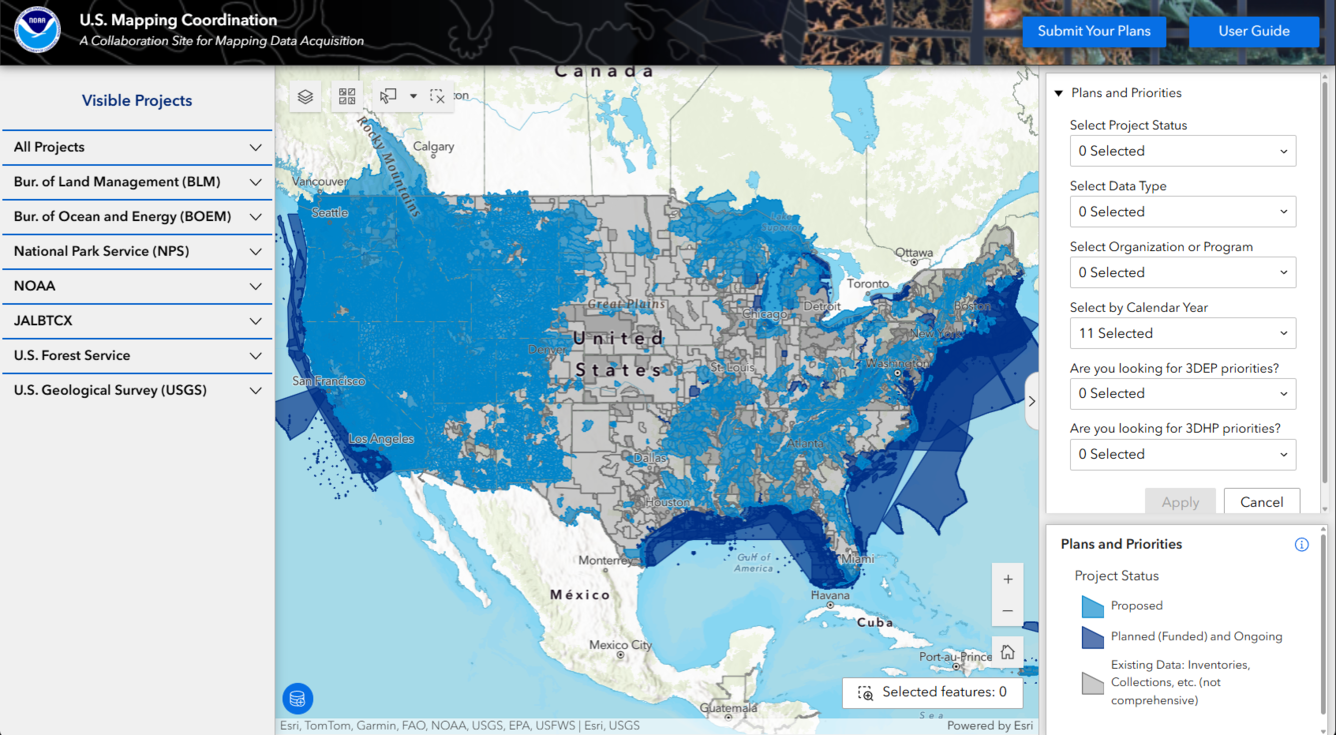 U.S. Federal Mapping Coordination website landing page