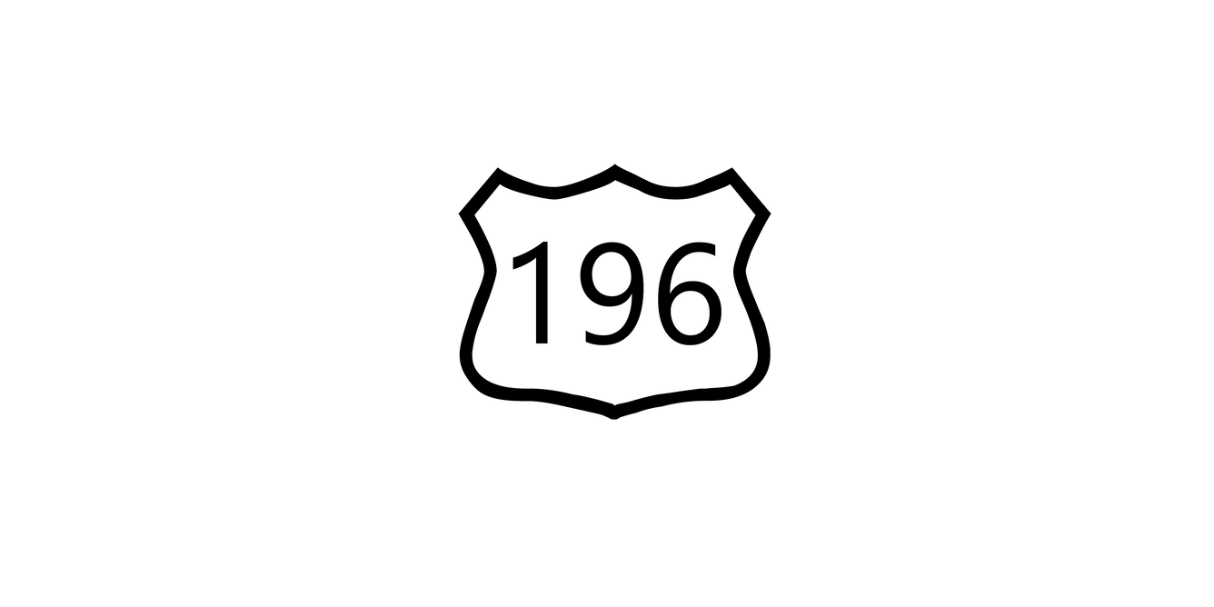 A US Highway shield symbol with a black outline and a black number identifying the route.