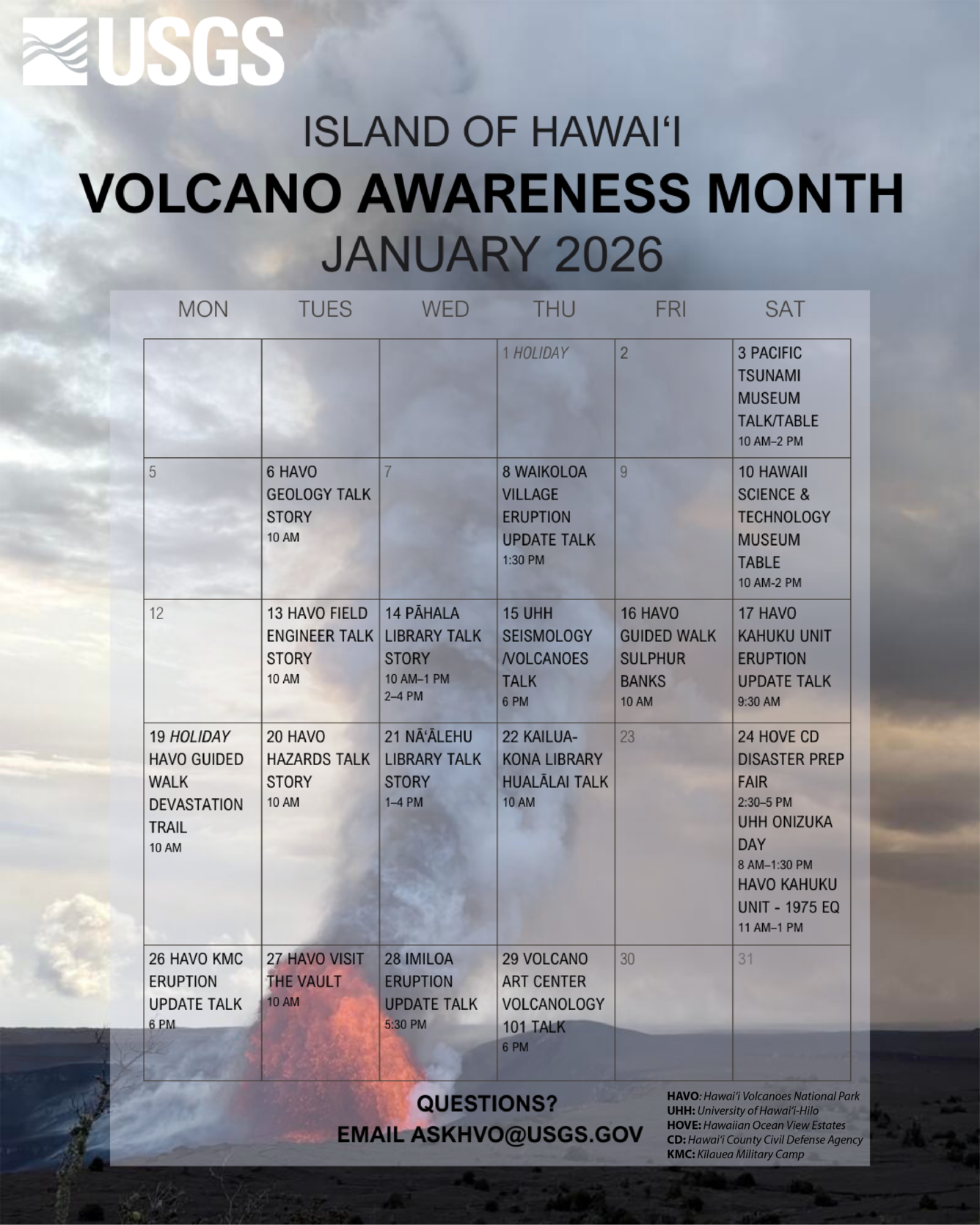 Color image of a calendar