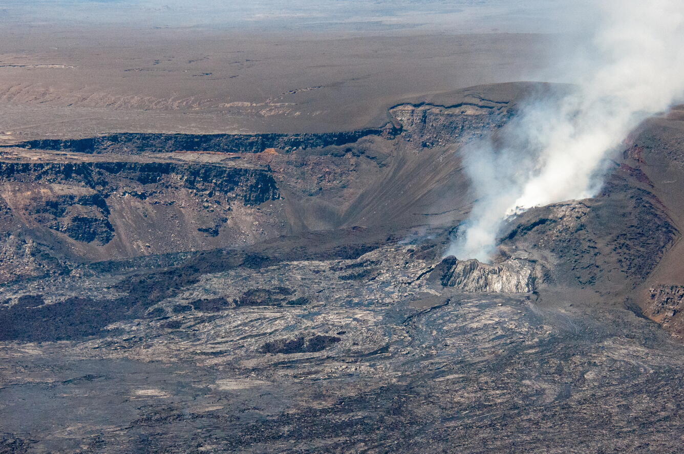 Color photograph of volcanic vent