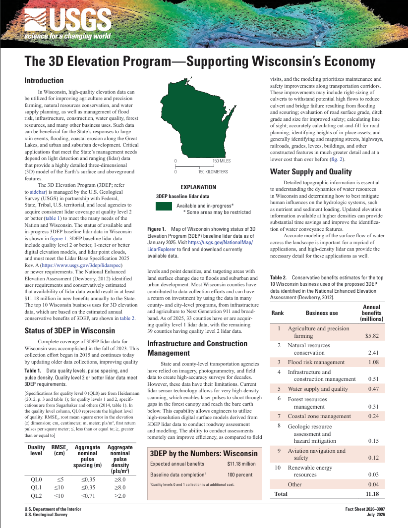 Front page of the fact sheet