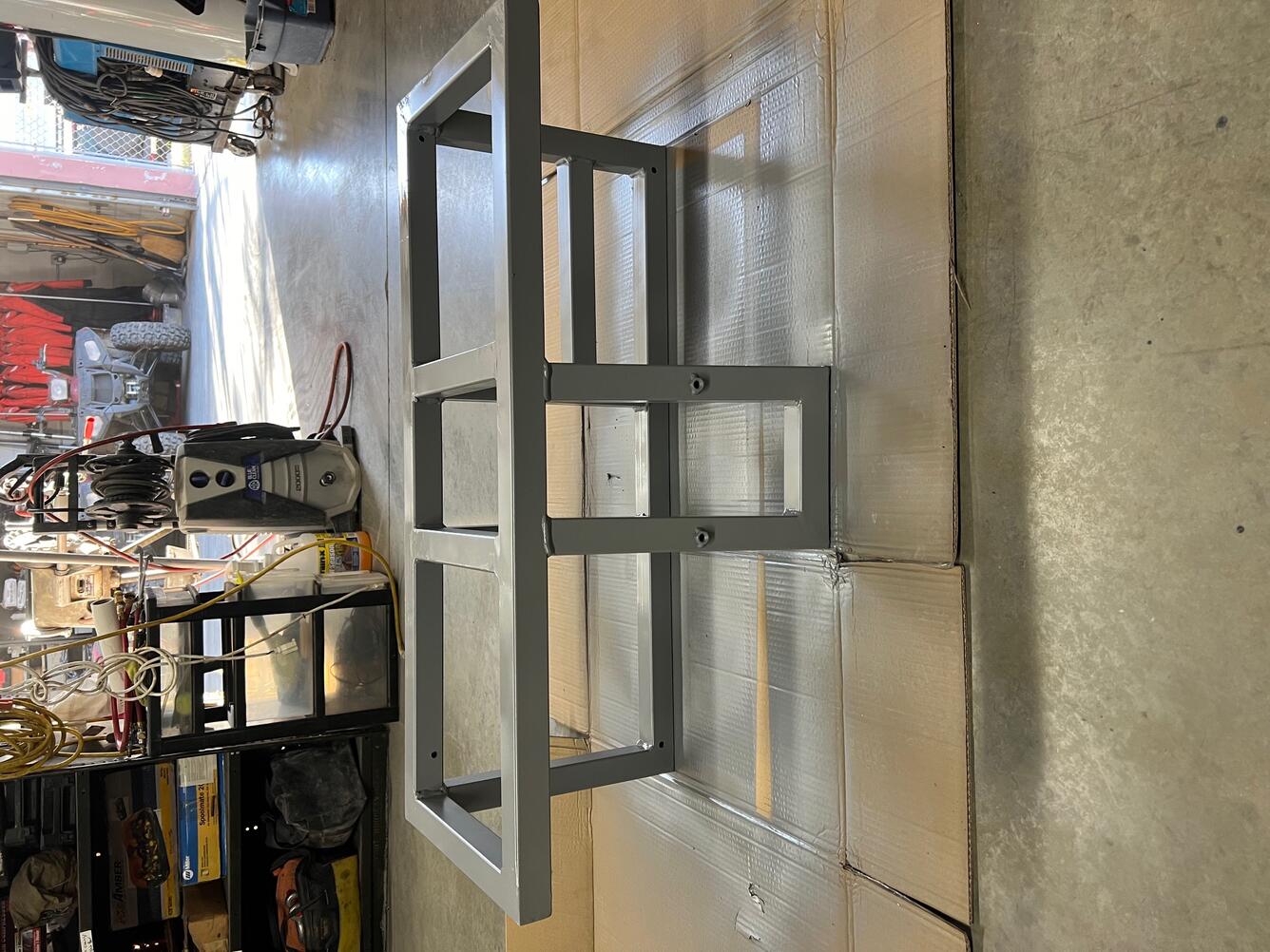 Gaging station equipment mount welded in Utah shop.