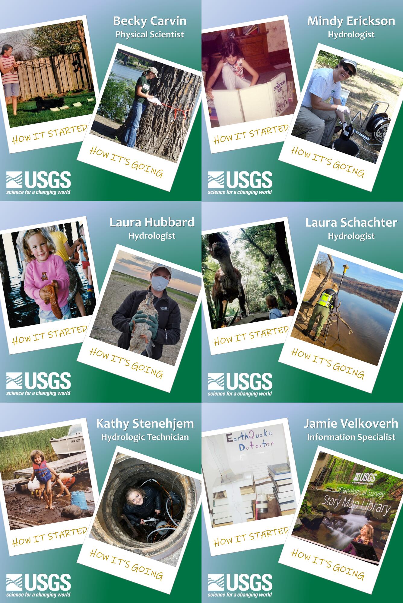 Six before and after photos stating "how it started" and "how it's going"