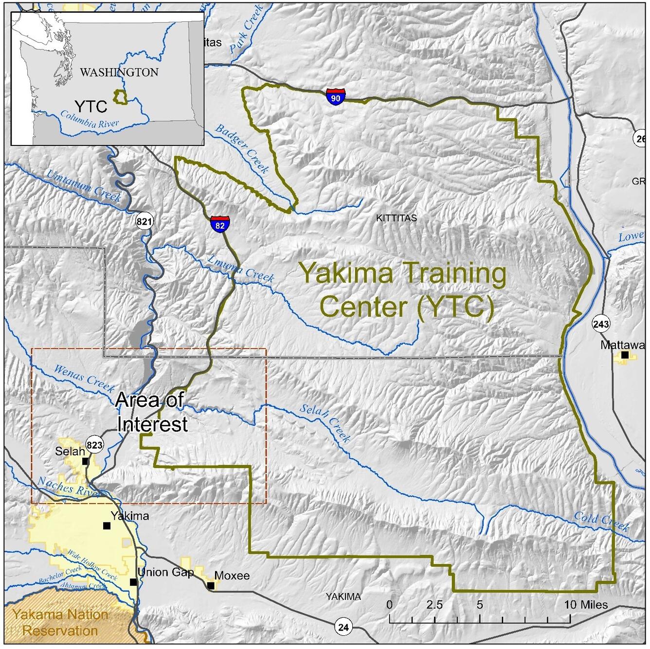 Hydrogeologic framework near the Yakima Training Center, Washington