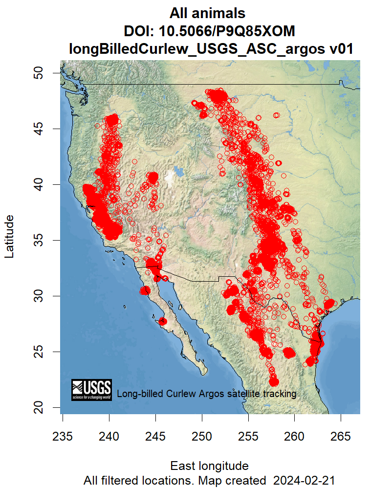 Argos Wildlife Tracking Long-billed Curlews – where