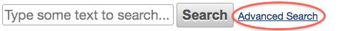 Screenshot of advanced search button on ScienceBase