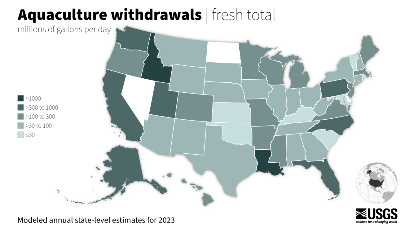 map of aquaculture by state in 2023