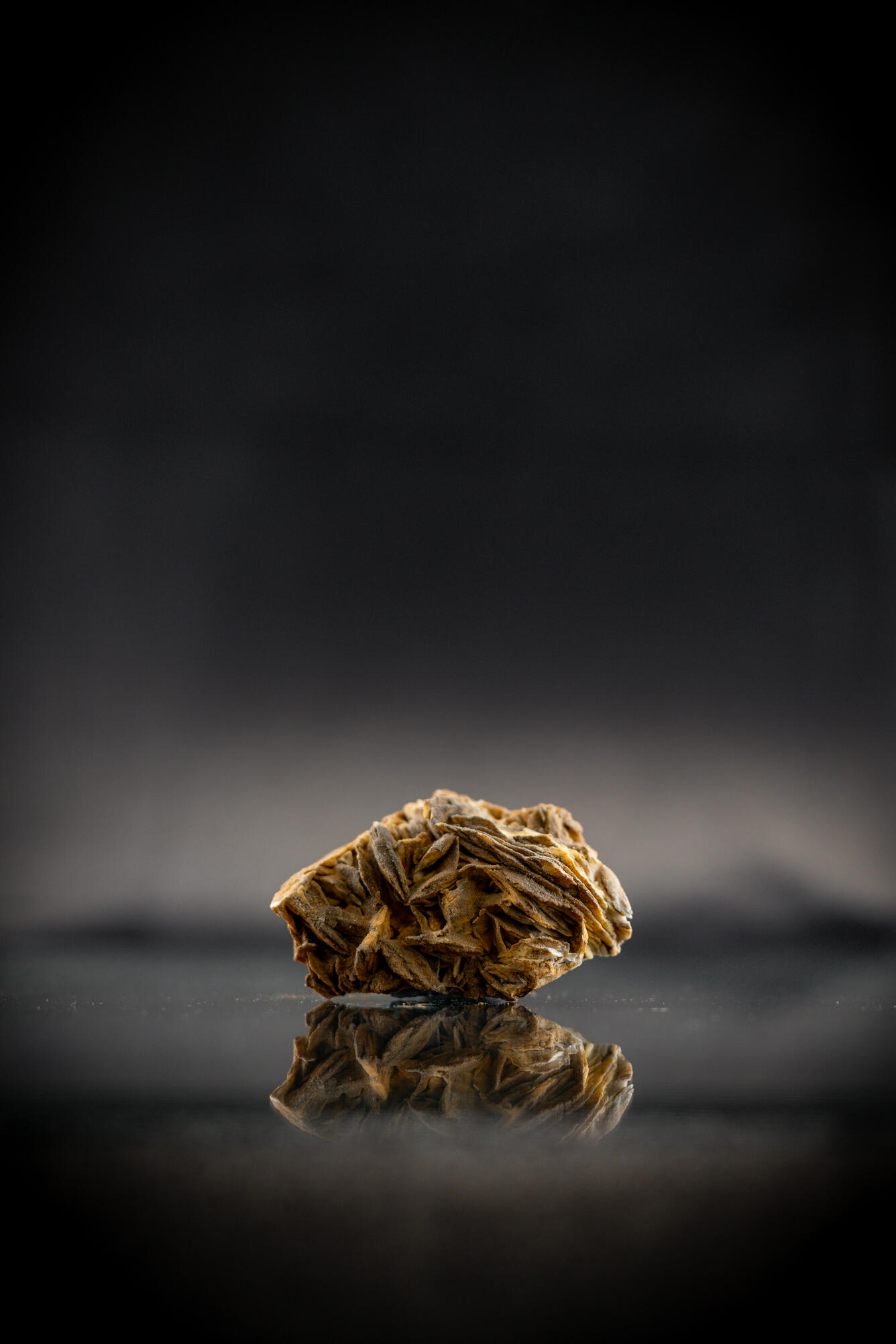 High-definition image of a barite specimen showing layered structure and subtle color variations.