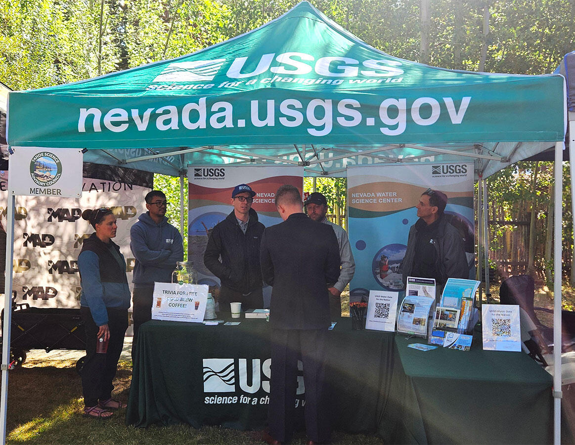 USGS booth at 2025 Tahoe Summit.